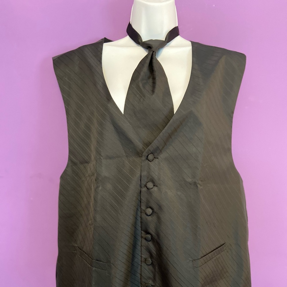 Pronto uomo mens vest and matching tie
